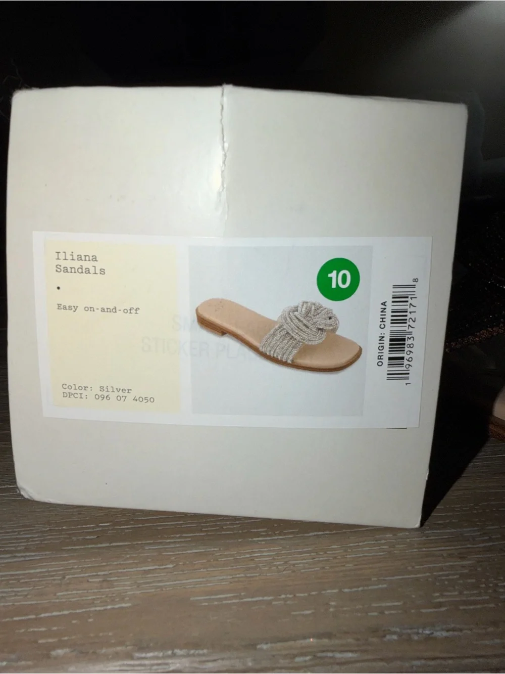 New w/Tags A New Day Women’s Iliana Silver Knot Slide Sandals Size 10